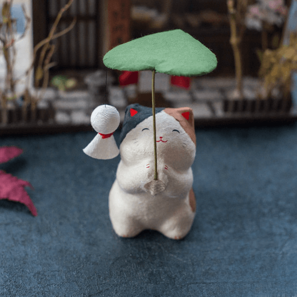 Teru Teru Bozu Washi Cat Ornament - Petites Paws