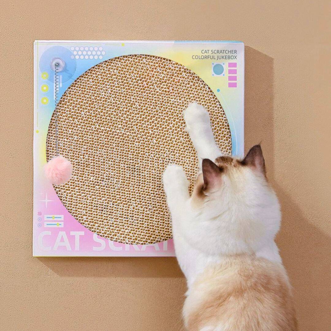 Vintage Vinyl Record Player Cat Scratcher