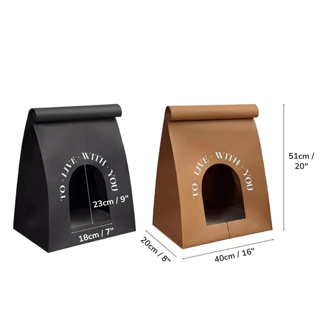 Washable Everlasting kraft Paper Bag Cat Scratcher Bed