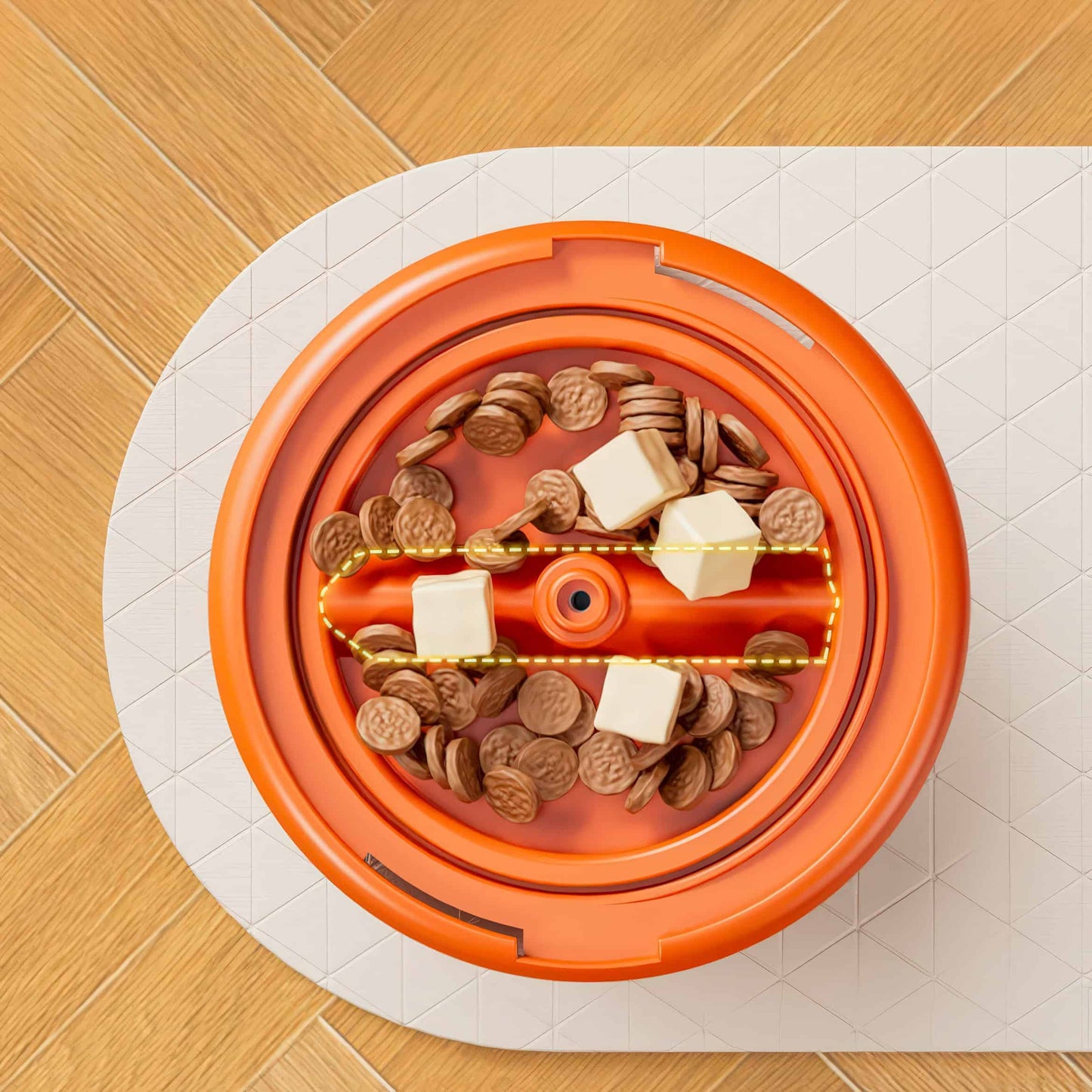 Push n Spin Interactive Duck Cat Treat Dispenser