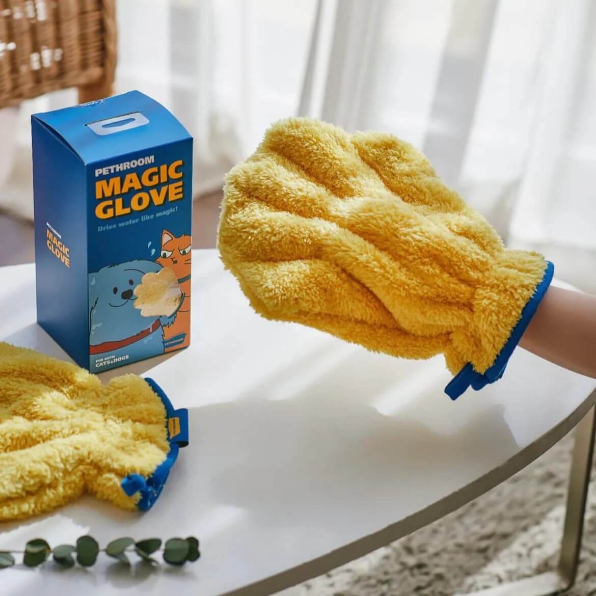 Pethroom Microfiber Pet Drying Gloves - Petites Paws