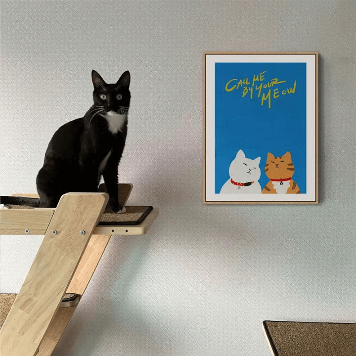 Call Me by Your Meow Canvas Art Print Cat version of Call Me by Your Name