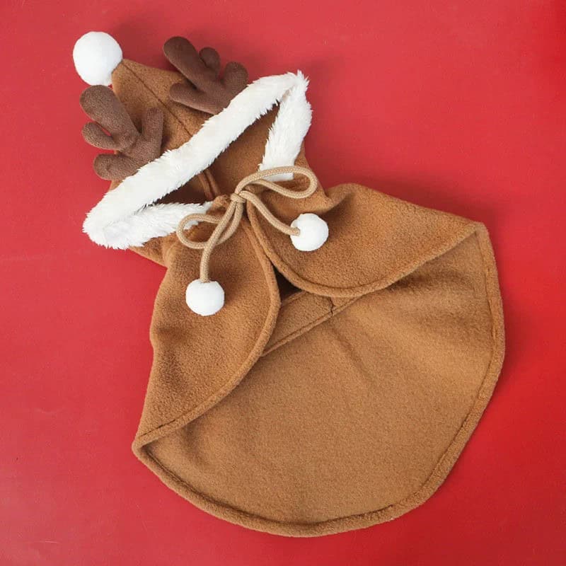 Cat Reindeer Costume with Christmas Cloak