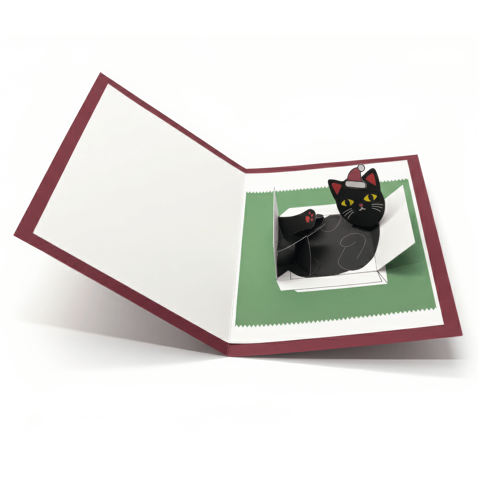 DIY 3D Pop-Up Cat in the Box Christmas Card Printable Template