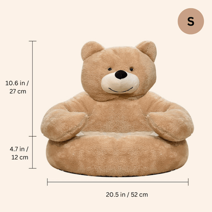 Teddy Bear Cuddler Cat Bed - Petites Paws