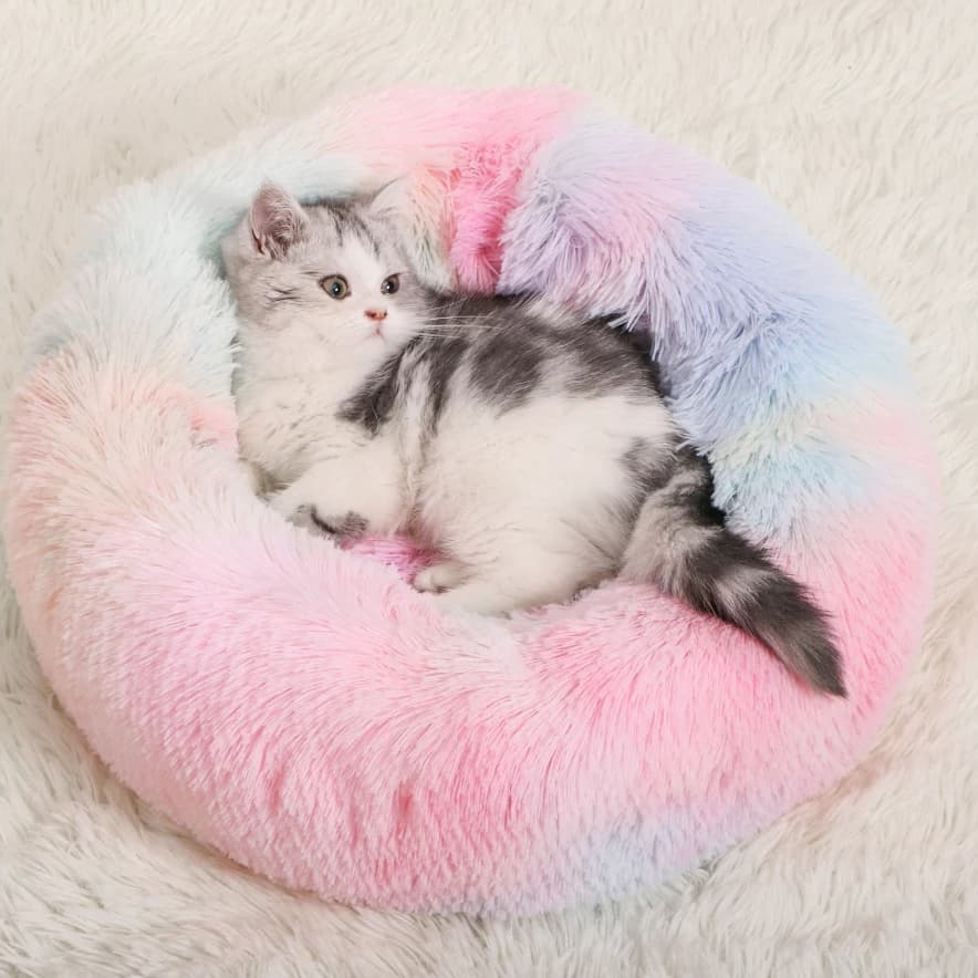 Marshmallow Pet Bed with Ultra Soft Plush - Petites Paws