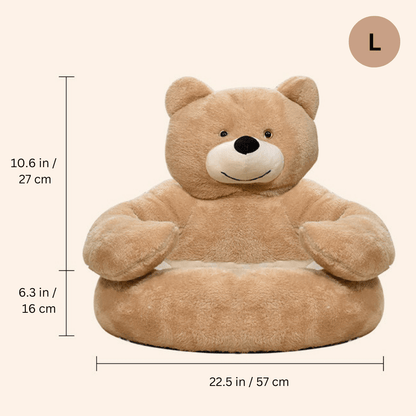 Teddy Bear Cuddler Cat Bed - Petites Paws