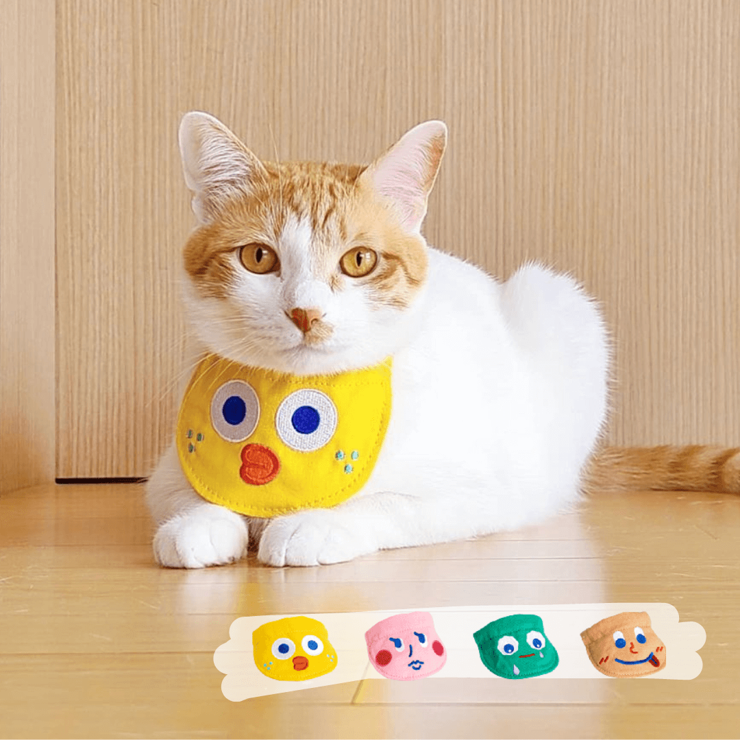 Emoji Soft Cat Bib Bandana