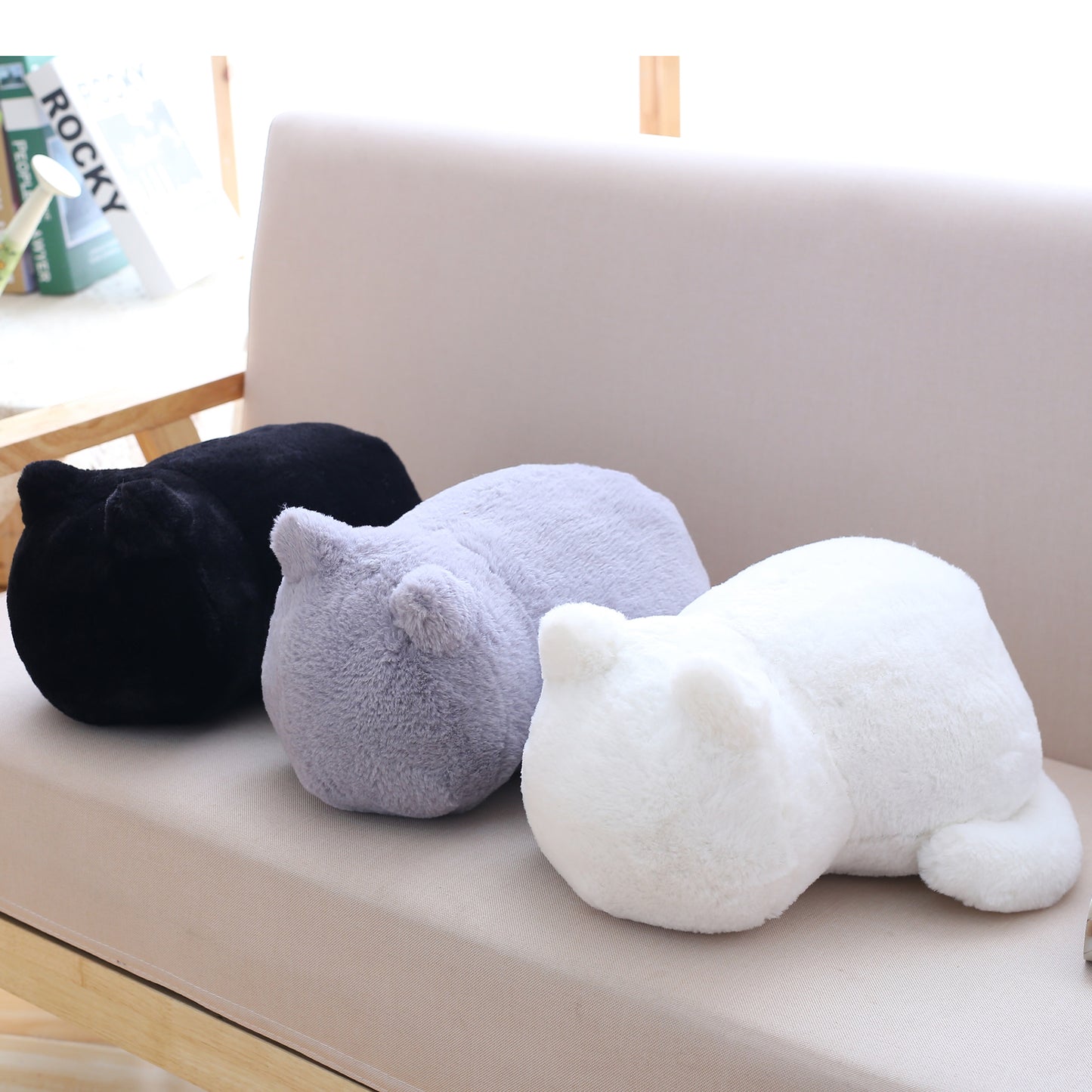 Minimalist Cuddly Cat Cushion - Petites Paws