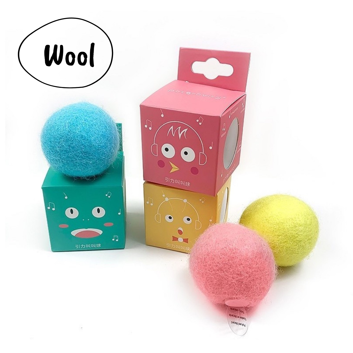 Electronic Bird, Cricket & Frog Sound Catnip Balls Cat Toy Set - Petites Paws