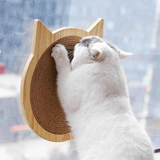 Window Mounted Cat Shaped Scratching Board