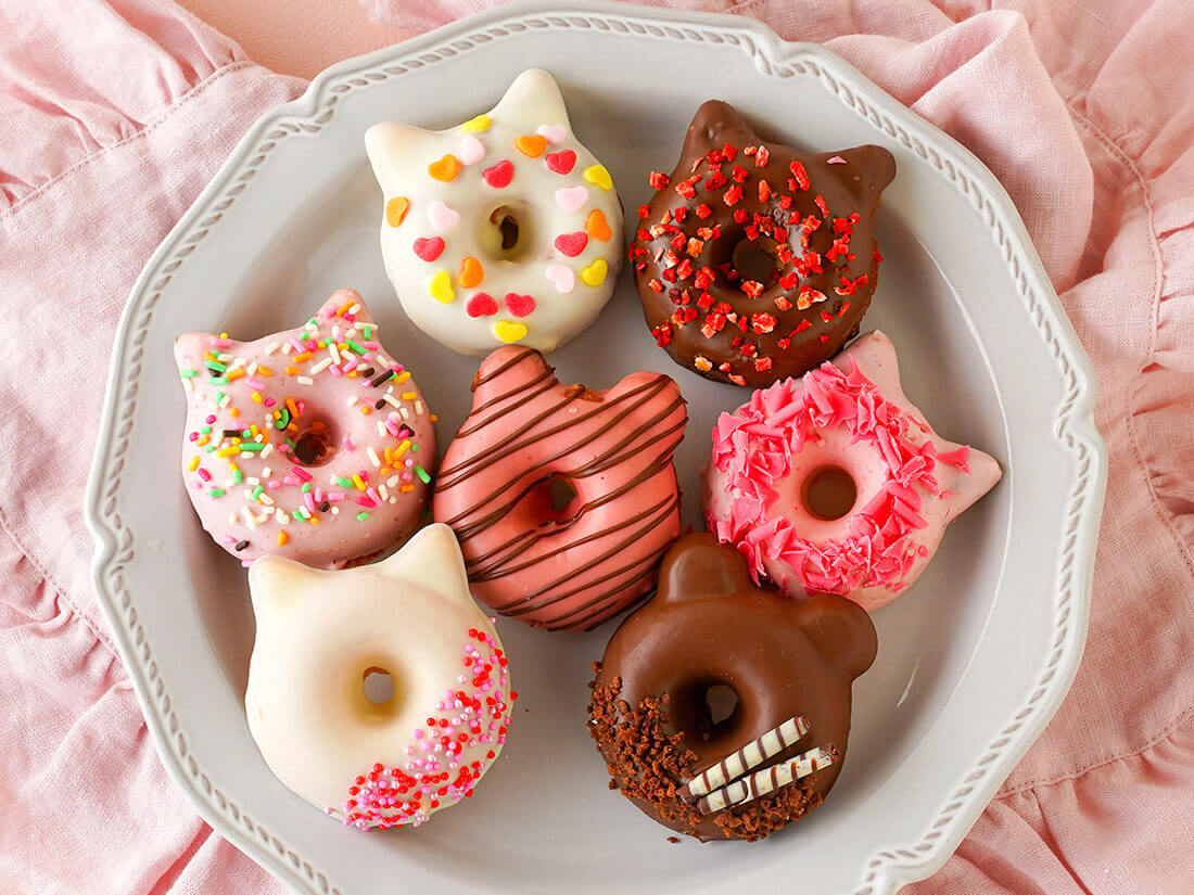 Cute Cat Shaped Donuts Bear Shaped Donuts