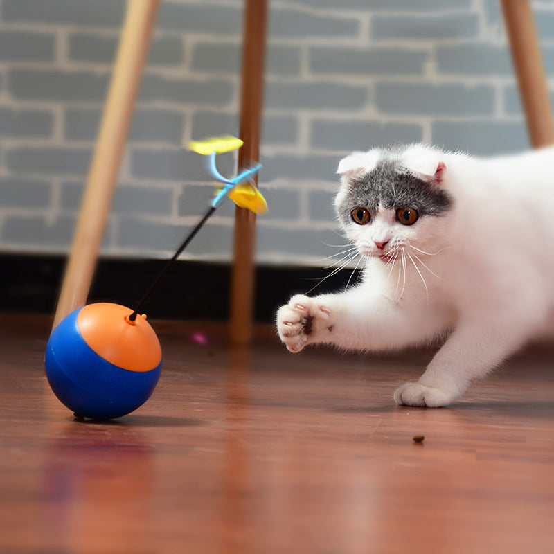 Auto-spinning Treat Dispenser with Laser Cat Toy - Petites Paws