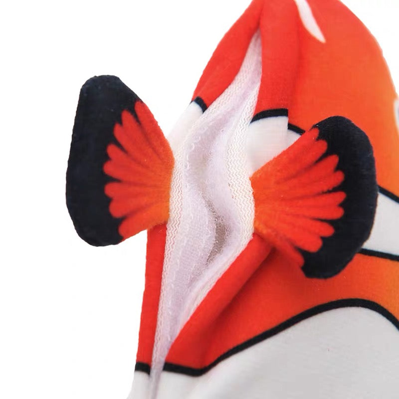 Dancing Fish Catnip Kicker Toy (Clownfish) - Petites Paws