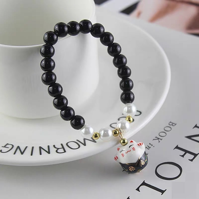 Handmade Japanese Cat Lucky Bracelet - Petites Paws