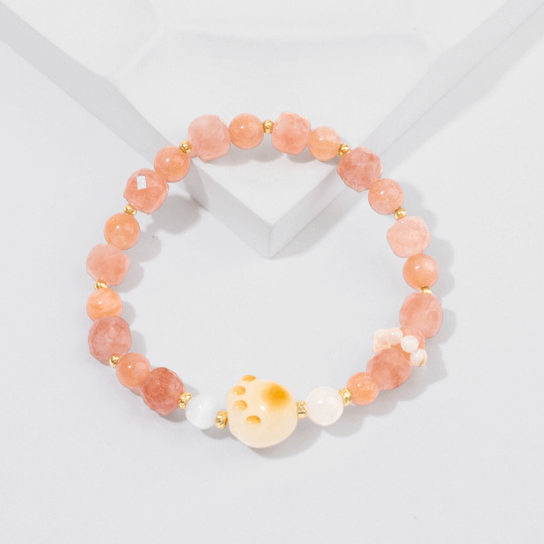 Cat Paw Bodhi Sunstone Pink Bracelet