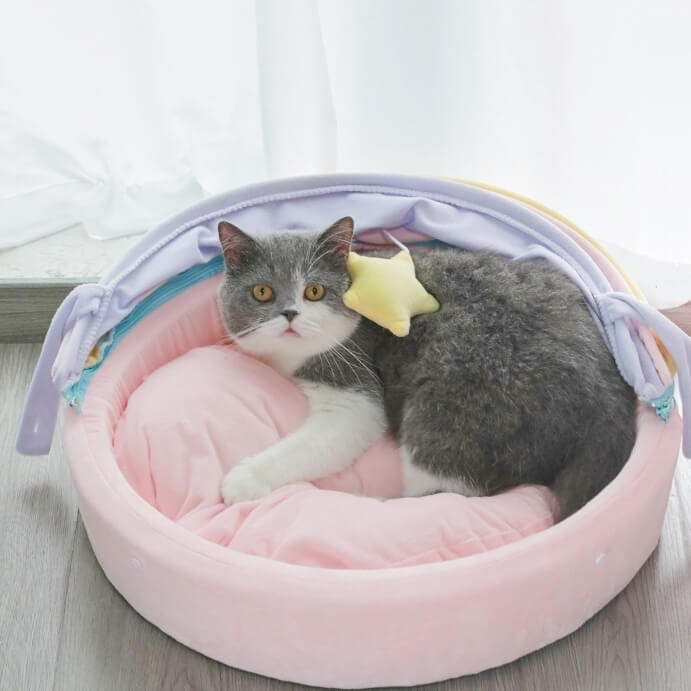 Rainbow Little Princess Bassinet Cat Bed