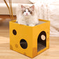 Say Cheese Cat Scratcher Cube - Petites Paws