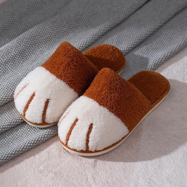 Fluffy Cat Paw Slippers - Petites Paws