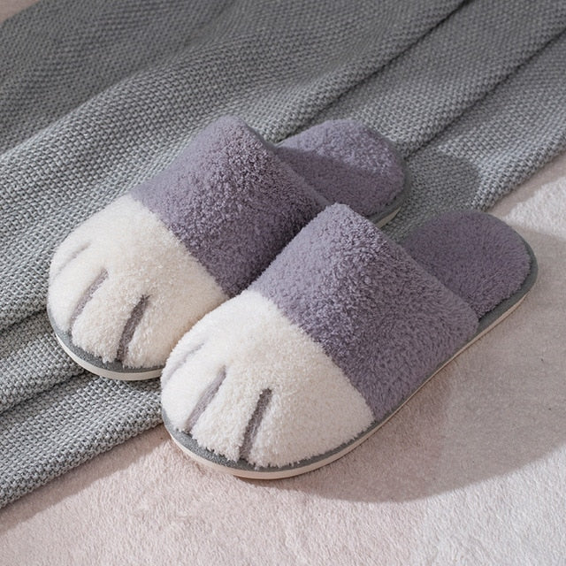 Fluffy Cat Paw Slippers - Petites Paws