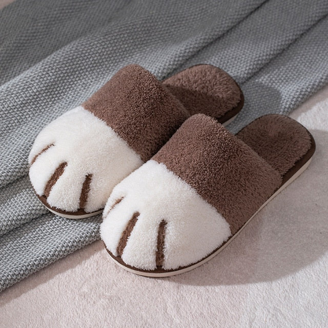 Fluffy Cat Paw Slippers - Petites Paws