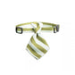 Striped Business Cat Necktie, Green - Petites Paws