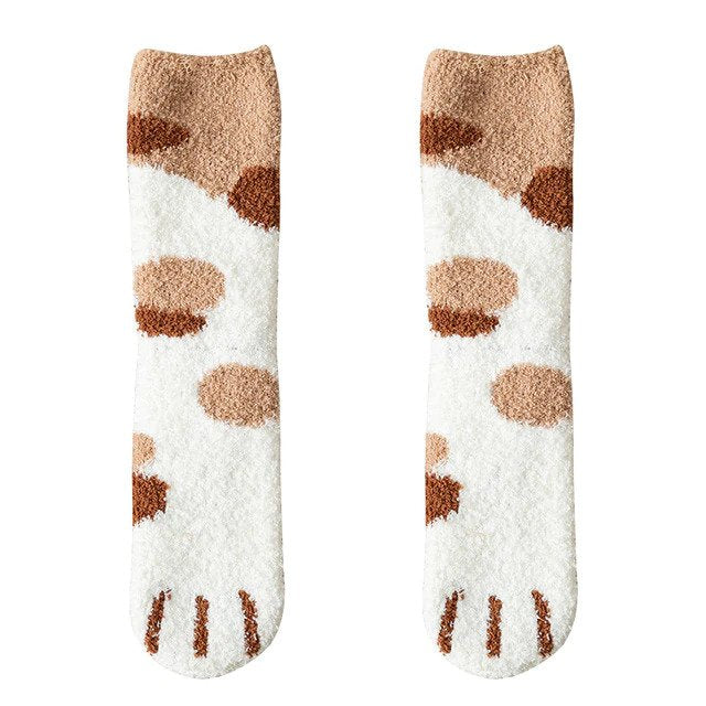 Fluffy Cat Paw Socks Set - Petites Paws