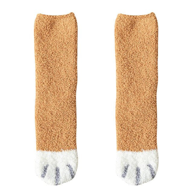 Fluffy Cat Paw Socks Set - Petites Paws