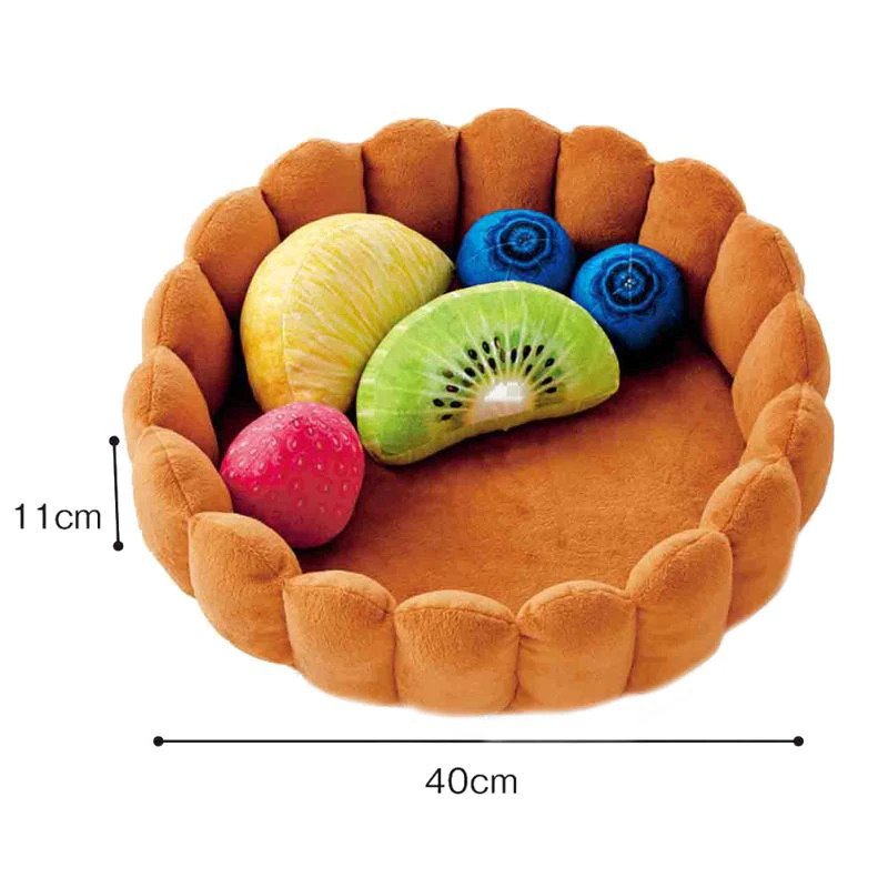 Cute Fruit Tart Cat Bed - Petites Paws