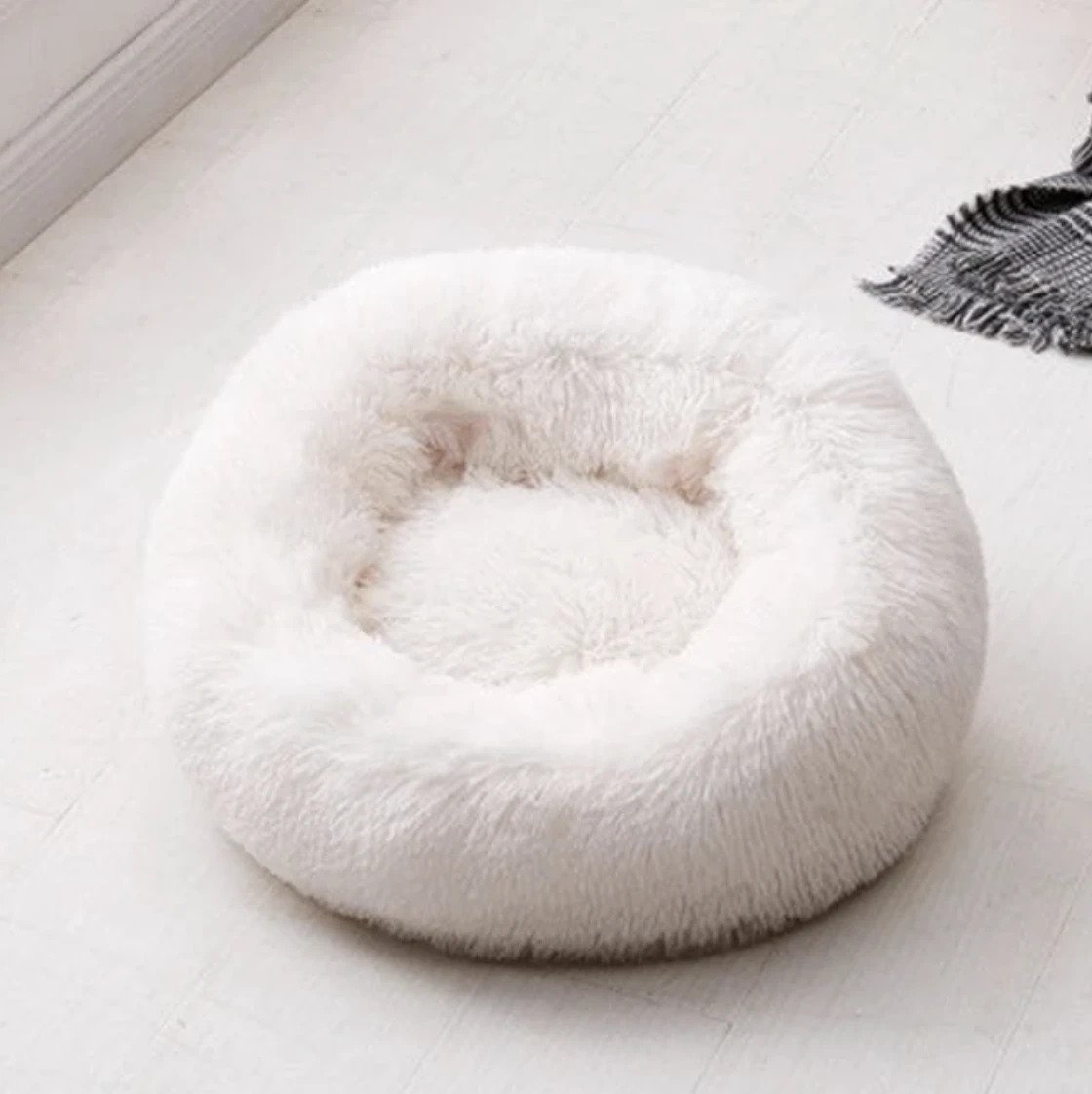 White Chewy Vuiton Paris Funny Parody Pet Bed Soft Comfortable Bed