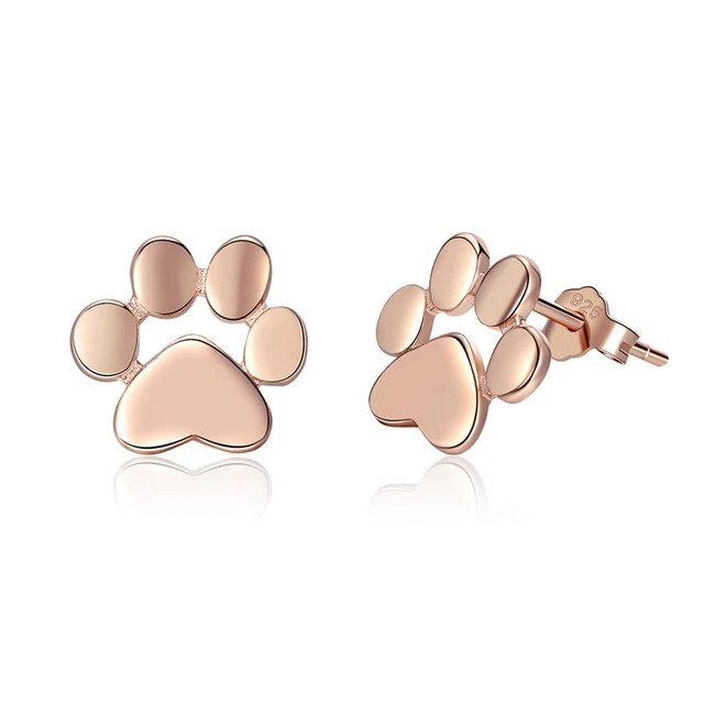 Lovely Puppy Paw Print Stud Earrings Sterling Silver for Women Girls Cute  Animal Dog Pet Earring Ear Studs Piercing Hypoallergenic Fashion Jewelry :  Amazon.in: Fashion