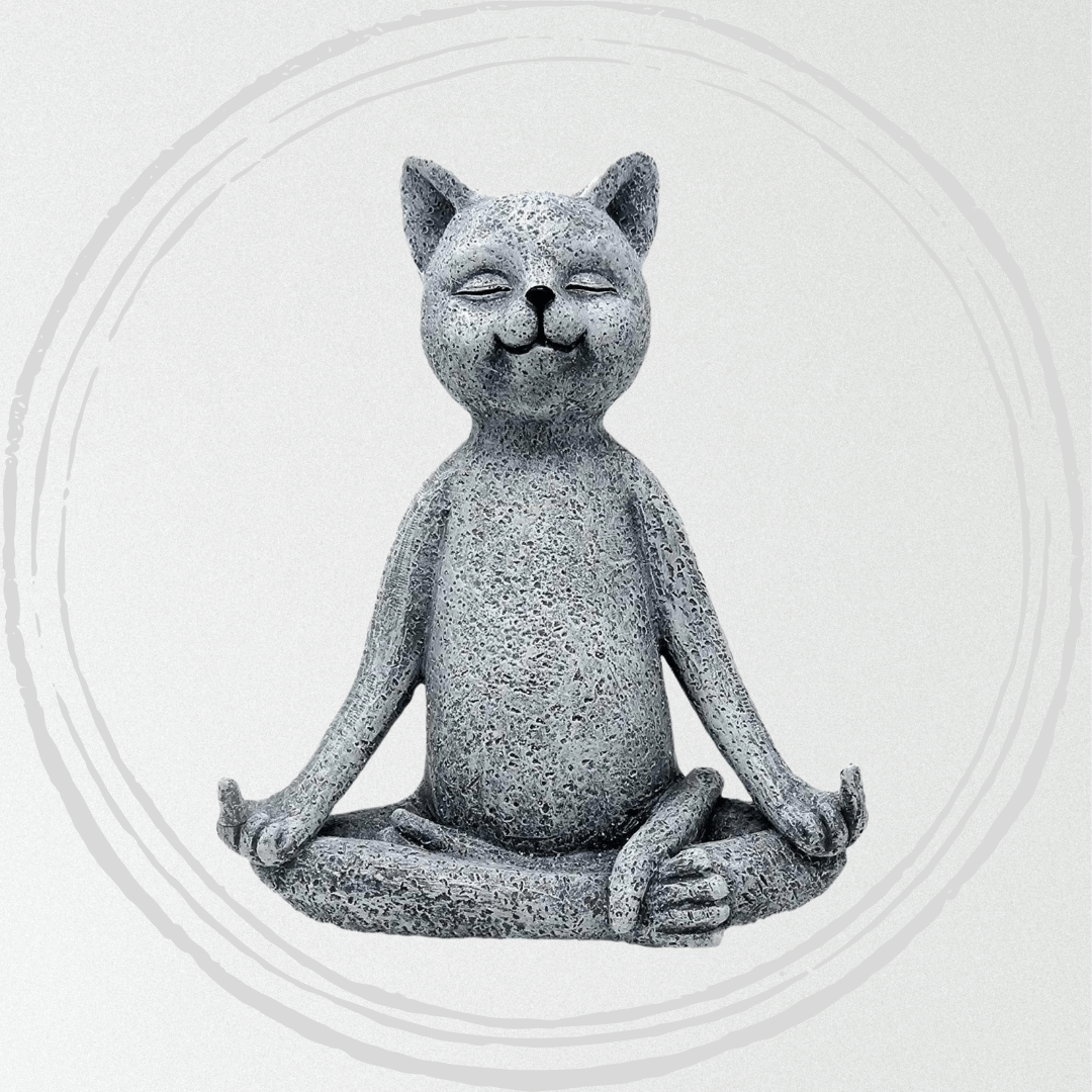 Calming Buddha Cat Statue