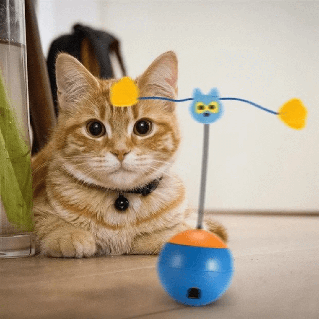 Auto-spinning Treat Dispenser with Laser Cat Toy