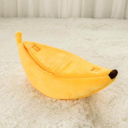 Cozy Banana Cave Pet Bed - Petites Paws