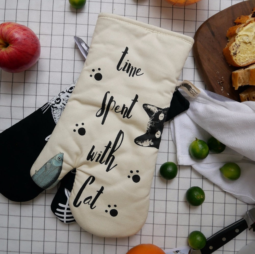 Kitty Oven Gloves - Petites Paws