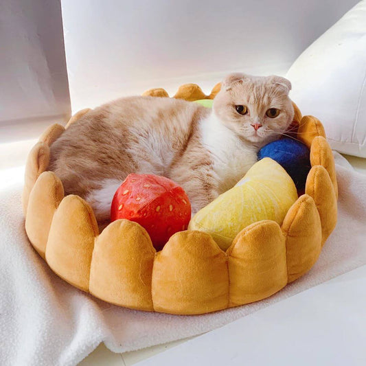 Cute Fruit Tart Cat Bed