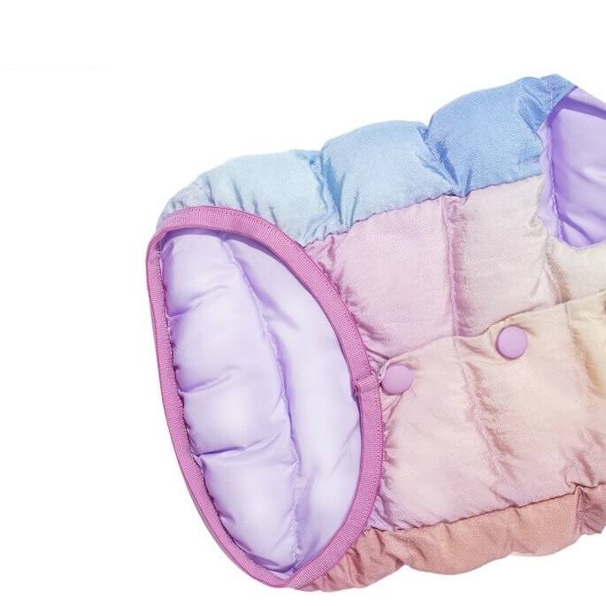 Petites Paws Pastel Party Puffer Winter Jacket for Cats L