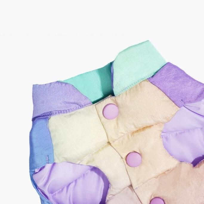 Pastel Party Puffer Winter Jacket for Cats